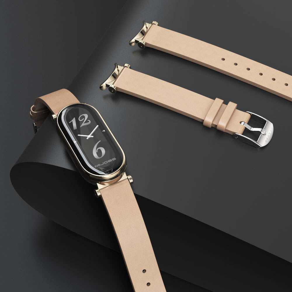 Health Wellness Bracelet - Leather Strap For MI Band 10