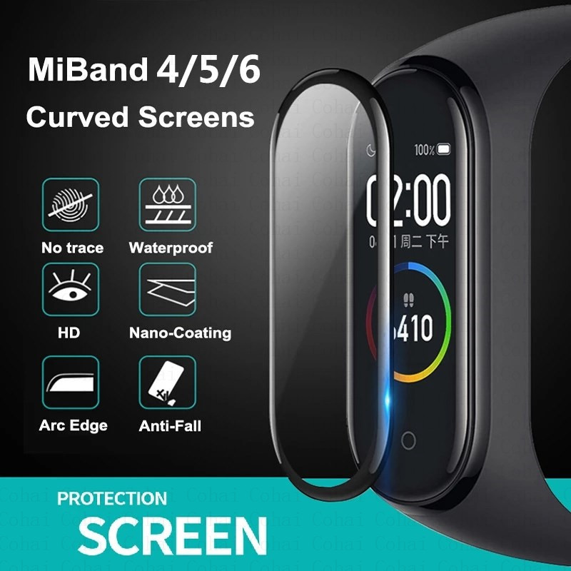 9D Tempered Glass For Xiaomi M - Health Wellness Bracelet recension och pris