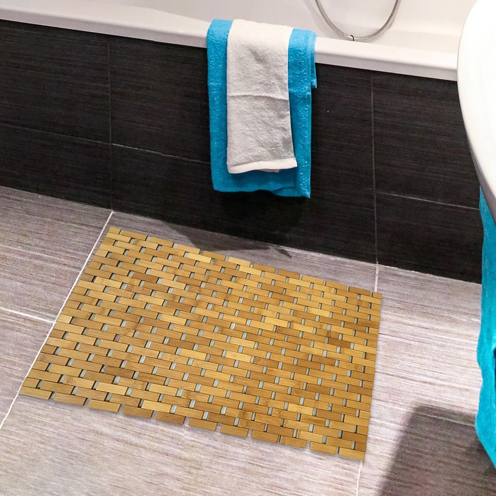 Non Slip Bamboo Wood Bathroom  - Bamboo Bath Mat recension och pris
