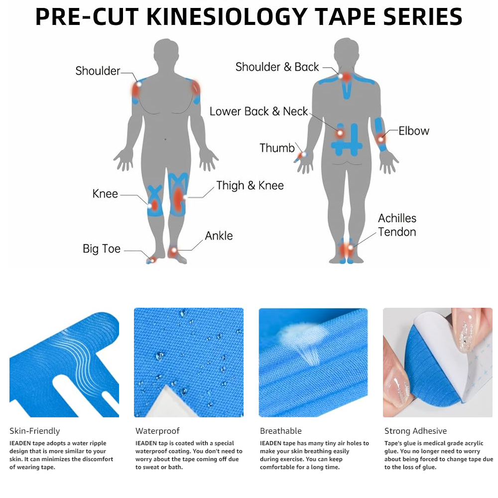 10PCS Precut Kinesiology Tape  - Sports Taping Precut recension och pris