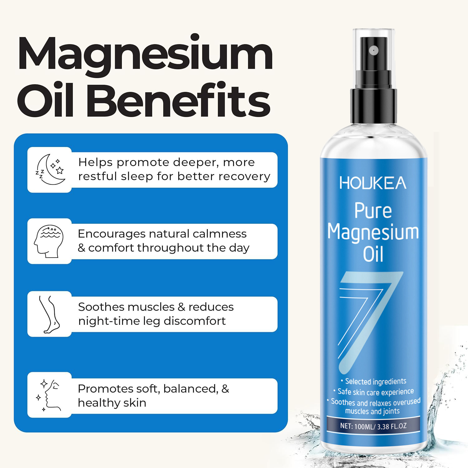 Pure Magnesium Oil Spray Grade - Bath Salts Magnesium recension och pris