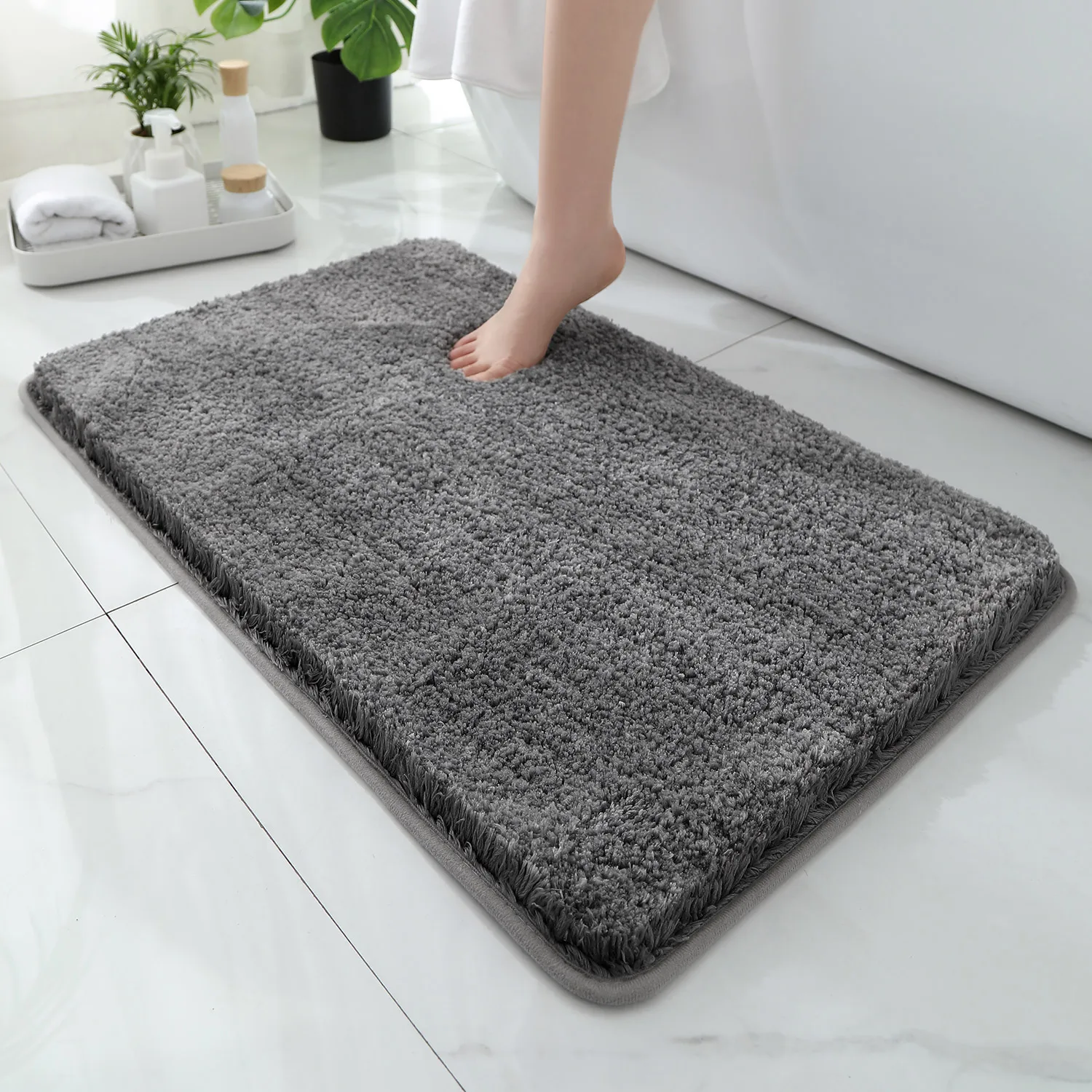 Rounded and thickened bathroom - Bamboo Bath Mat recension och pris