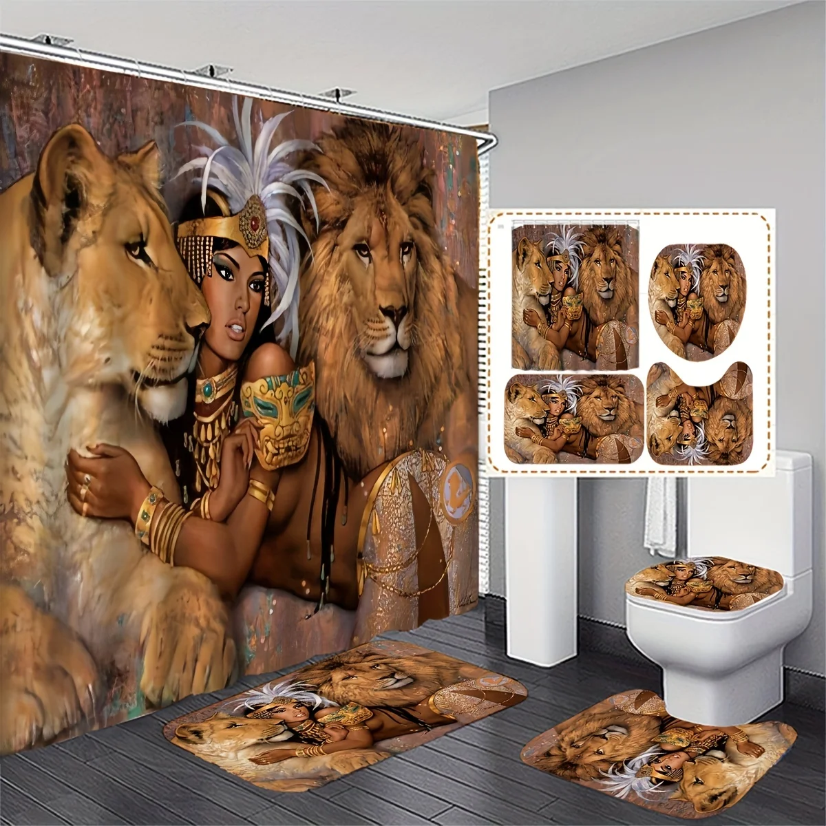 Regal Royal Lion and Queen Maj - Bamboo Bath Mat recension och pris