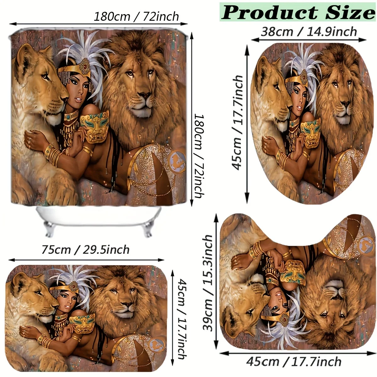 Regal Royal Lion and Queen Maj - Bamboo Bath Mat recension och pris